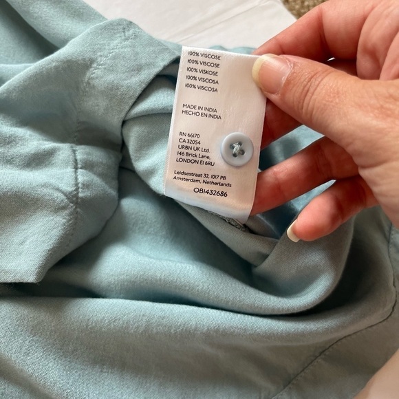 Urban Outfitters Pop Art Graphic Camp Button Up Shirt Blue XL - Picture 5 of 9